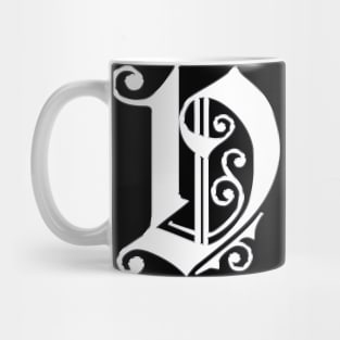 Silver Letter V Mug